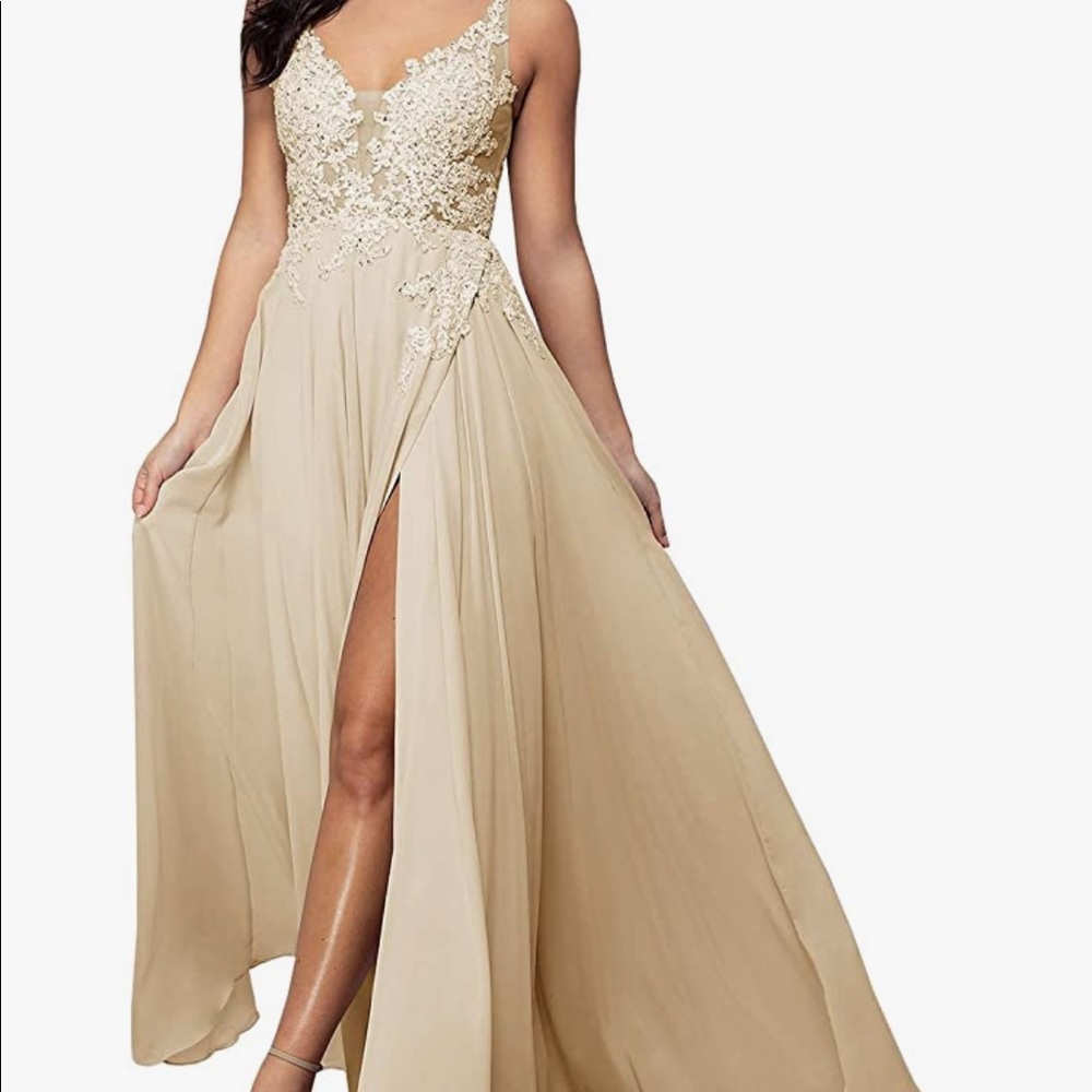 New Champagne lace dress